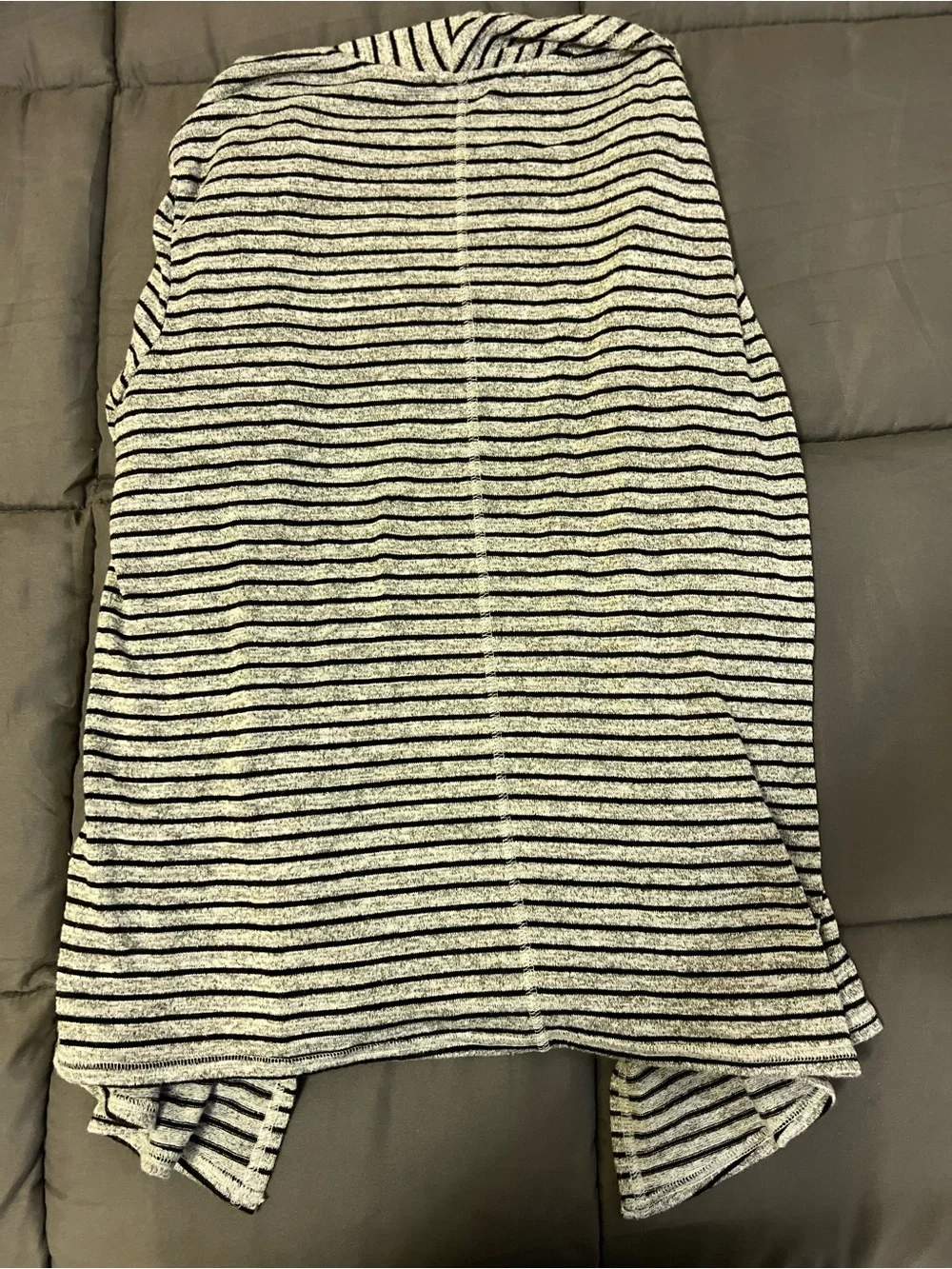 Chico's Zenergy Striped Open Front Cardigan‎ Draped Wrap Sweater Size 1 US 8/10